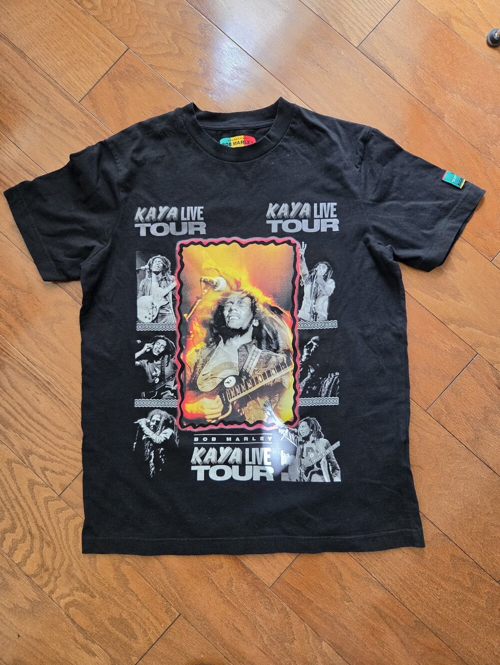 Shoe Palace x Bob Marley Kaya Live Tour Graphic Tee Black Shirt Mens Medium